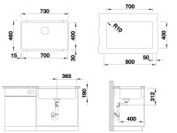 Кухонная мойка Blanco Subline 700-U (Black)
