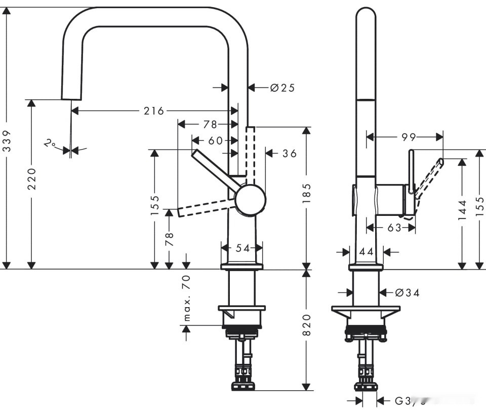Смеситель Hansgrohe Talis M54 72844000
