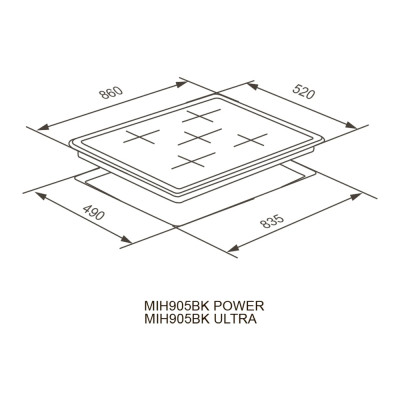 Варочная панель Meferi MIH905BK ULTRA
