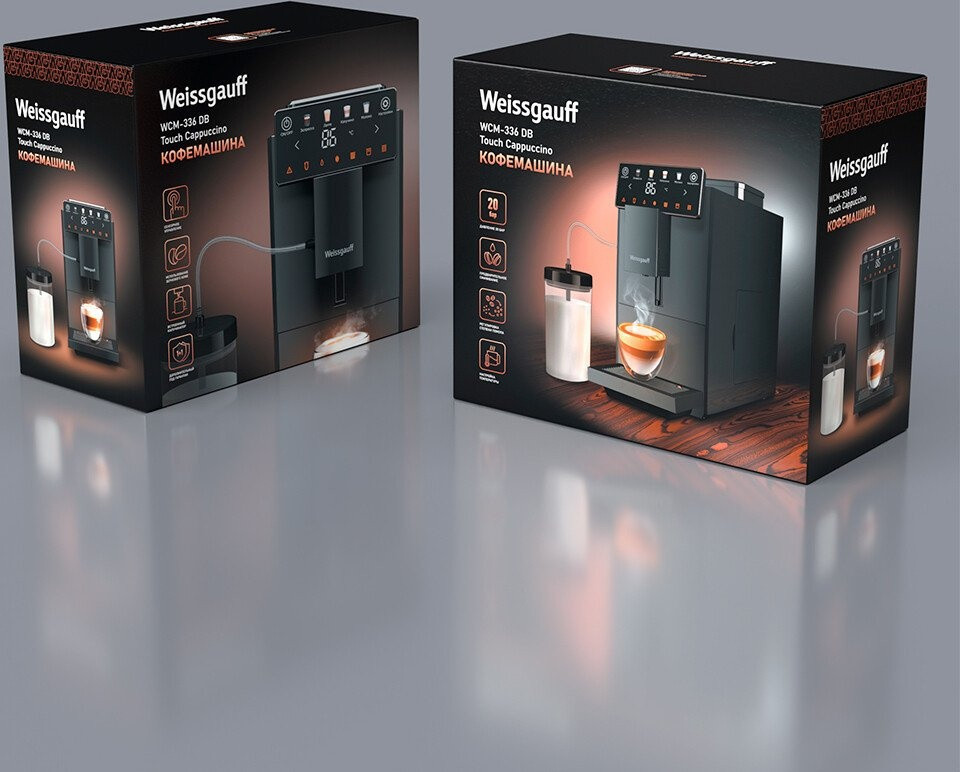 Кофемашина Weissgauff WCM-336 DB Touch Cappuccino