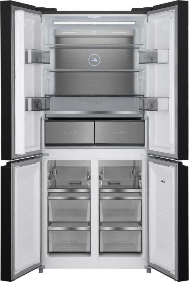 Холодильник side by side Weissgauff WCD 590 NoFrost Inverter Premium EcoFresh Inox Glass