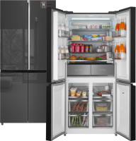 Холодильник side by side Weissgauff WCD 590 NoFrost Inverter Premium EcoFresh Inox Glass