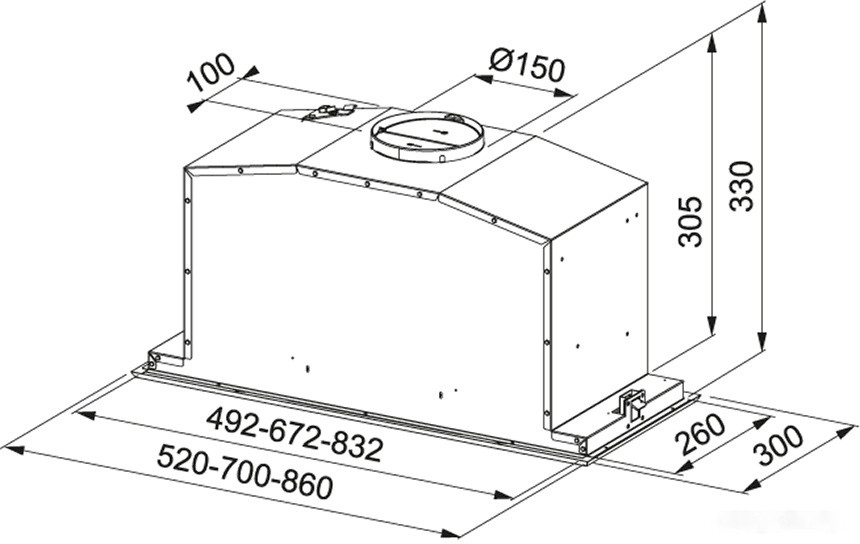 Вытяжка Franke Inca Lux FBI 737 XS/BK 305.0528.842