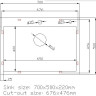 Кухонная мойка Stellar Decor S7050NB-D (нано черный)