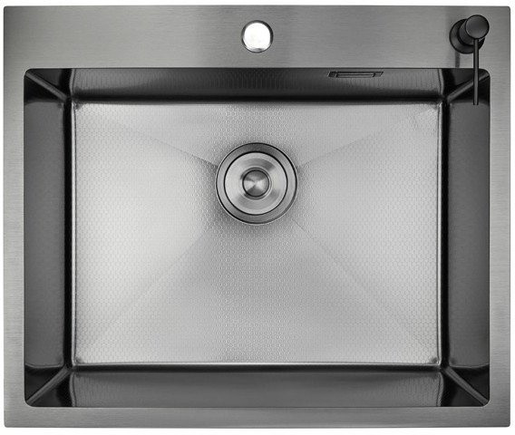 Кухонная мойка Stellar Decor S7050NB-D (нано черный)