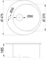 Кухонная мойка БелЭворс Ring (антрацит)