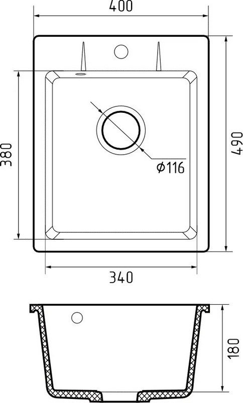 Кухонная мойка GranFest QUARZ GF-UR-240 (белый)