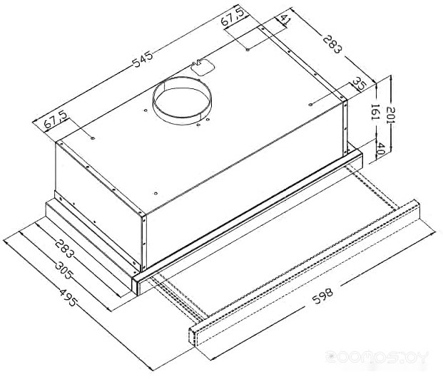Вытяжка Evelux Tel 60 W