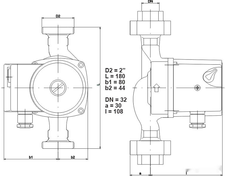 Циркуляционный насос IMP Pumps GHN 32/65-180
