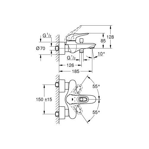 Смеситель Grohe Eurostyle 33591LS3