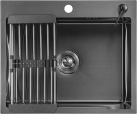 Кухонная мойка Saniteco 5050 Nano (с сифоном, дозатором и коландером)