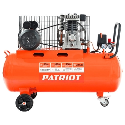 Компрессор Patriot PTR 100-440I, 100 л, 2.2 кВт