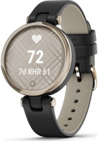 Умные часы Garmin Lily (кремово-золотистый, черный/кожаный ремешок)