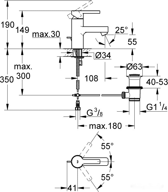 Смеситель Grohe Lineare 32115000