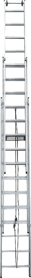 Лестница Новая Высота NV 525 трёхсекционная с тросовой тягой 3x12 ступеней