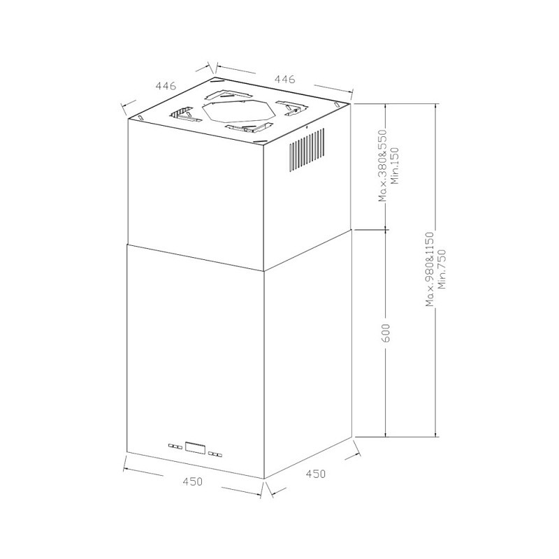 Вытяжка Korting KHA 45970 N Cube Вытяжка Korting KHA 45970 N Cube