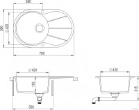 Кухонная мойка AquaSanita Clarus SR101 220 argent