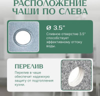Кухонная мойка Saniteco Fortis (графит)