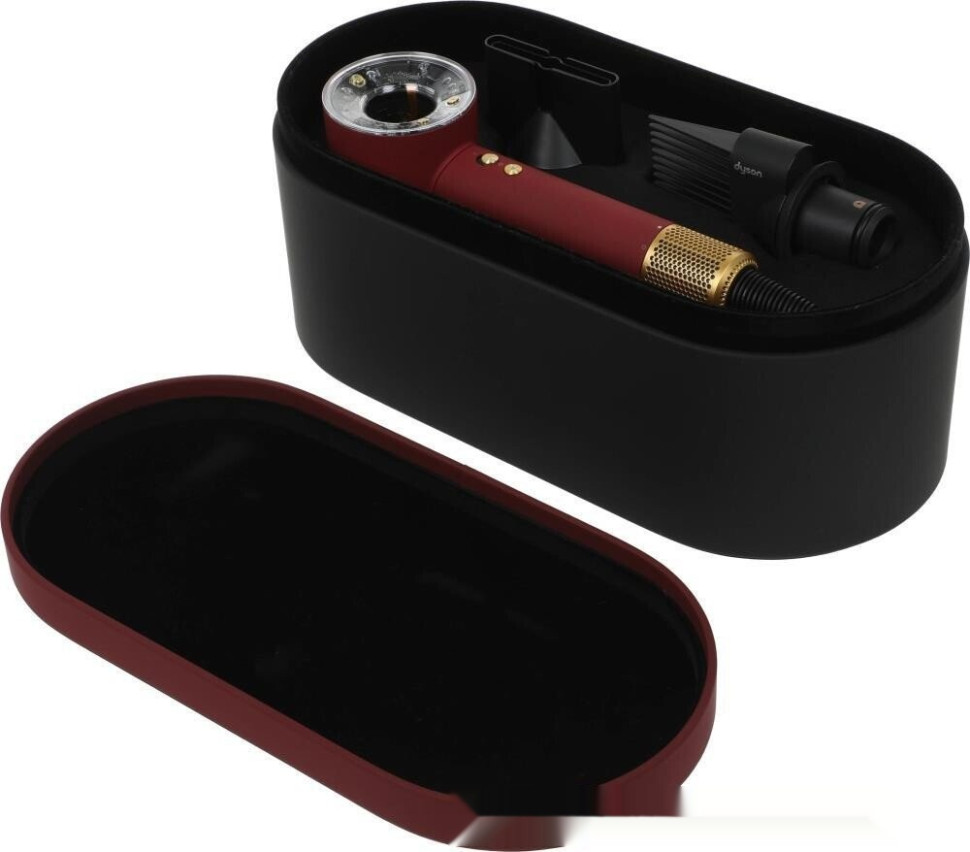 Фен Dyson HD16 Supersonic Nural Curly+Coily (евровилка, красный бархат/золотой)