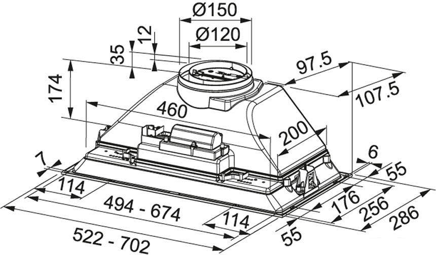 Вытяжка Franke Inca Smart FBI 705 GR 305.0599.533