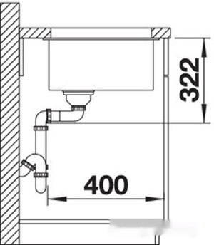 Кухонная мойка Blanco Subline 700-U Level (жасмин, корзинчатый вентиль)