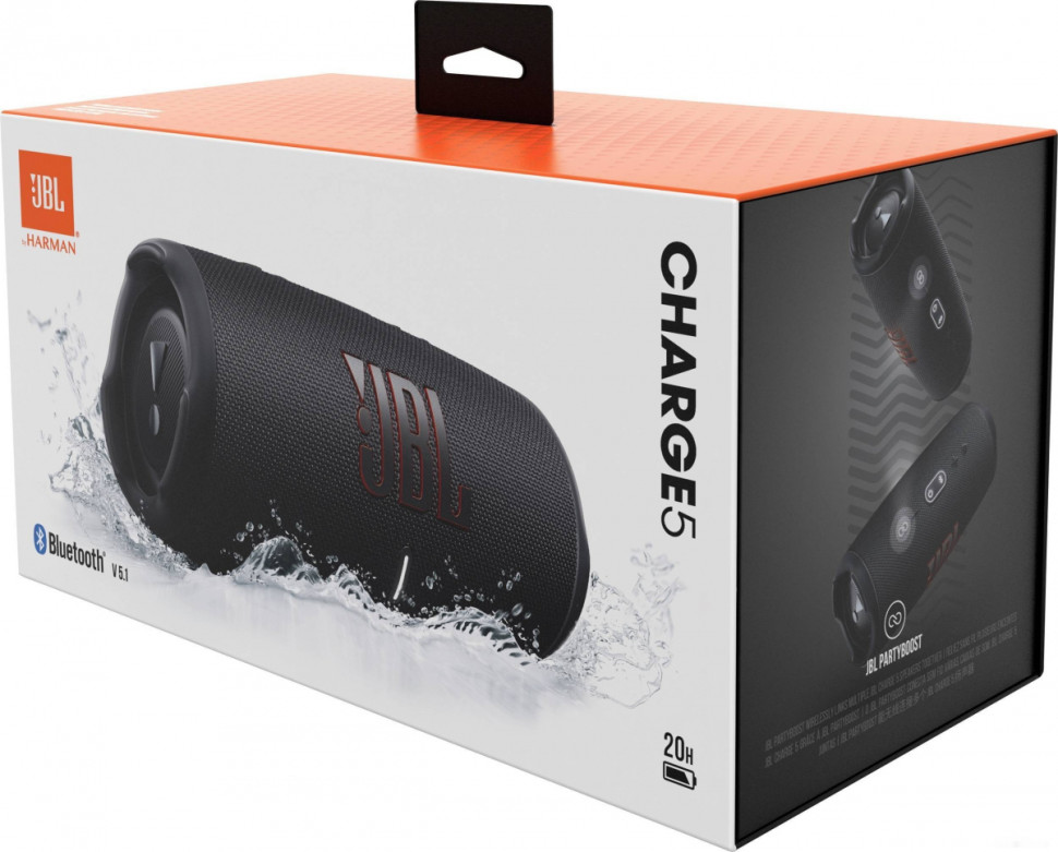 Портативная акустика JBL Charge 5 (черный)