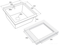Кухонная мойка Paulmark Brilon PM104546-DG