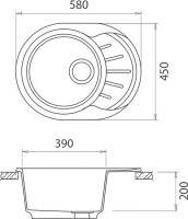 Кухонная мойка Gerhans A03 (Black)