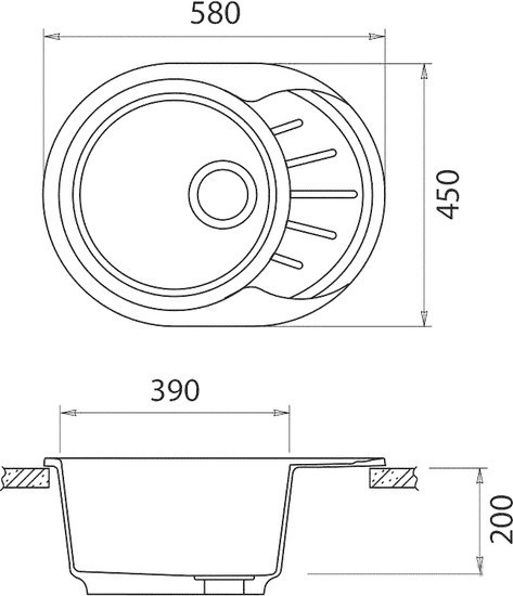 Кухонная мойка Gerhans A03 (Black)
