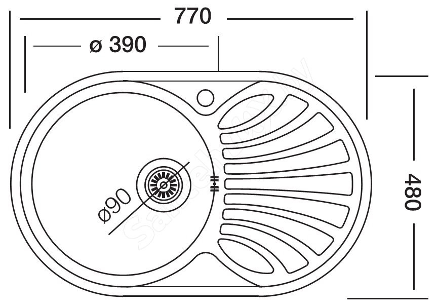 Кухонная мойка Kromevye EX 159 D