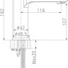 Умывальник Cersanit Calla 54 S-UM-Cl/1-w + 63107