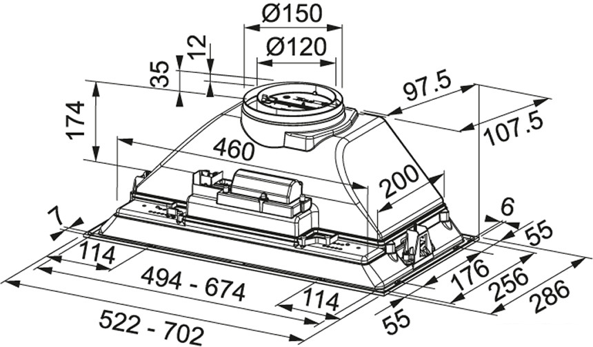 Вытяжка Franke Inca Smart FBI 525 GR 305.0599.532