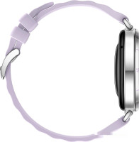 Умные часы Huawei Watch GT 6 41 мм (серебристый, с сиреневым силиконовым ремешком, международная версия)