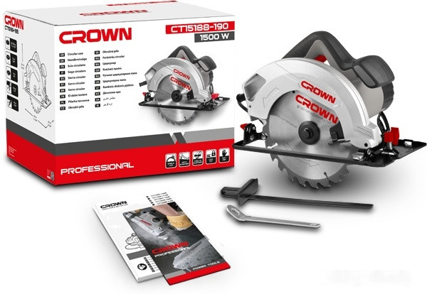 Дисковая пила Crown CT15188-190