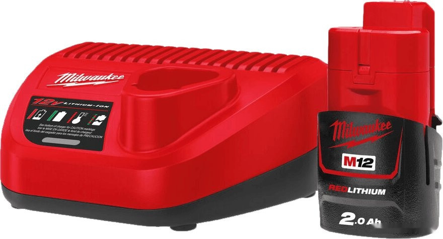 Аккумулятор для инструмента Milwaukee M12 M12NRG-201 4933451900 (12В/2 Ач + 12В)