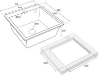 Кухонная мойка Paulmark Praktisch PM105152-BL черный