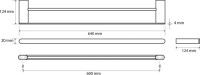 Аксессуары для ванной и туалета Bemeta Organic 167104050 (600мм, черный матовый)