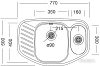 Кухонная мойка Kromevye EX 171 D