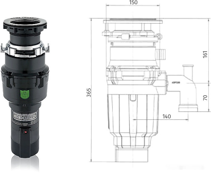 Измельчитель пищевых отходов Bone Crusher BC 500