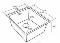 Кухонная мойка Paulmark Yuni 39 Uni YU39-BS