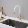 Смеситель Paulmark Salix Sa213419-BRw (бронза/белый)