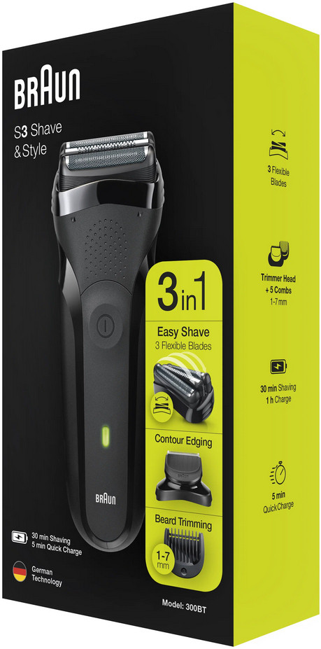 Электробритва мужская Braun Series 3 Shave&Style 300BT
