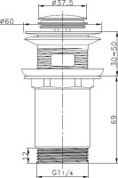 Умывальник Lauter 21540 + клапан 21190CH