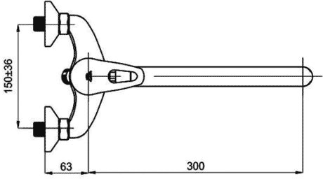 Смеситель Rubineta P-11/C