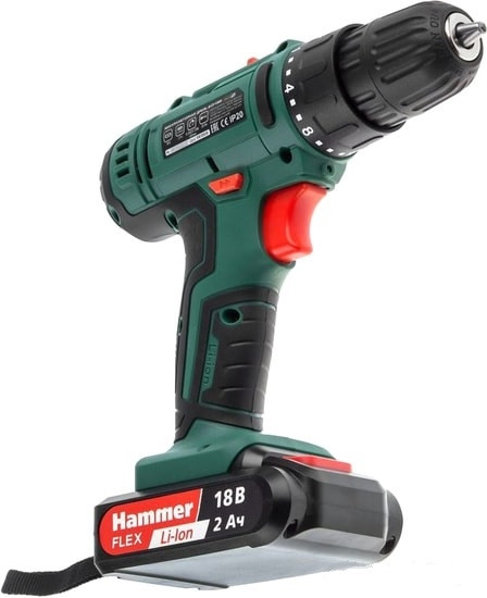 Дрель-шуруповерт Hammer Flex ACD18BS (с 2-мя АКБ, кейс)