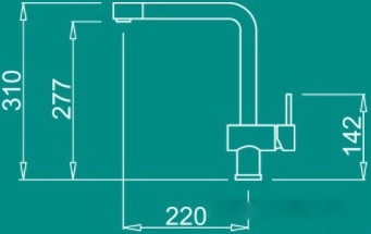 Смеситель Elleci Stream K73 Fumo