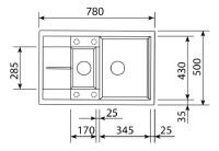 Кухонная мойка Zigmund &amp; Shtain Rechteck 780.2 (Темная скала)