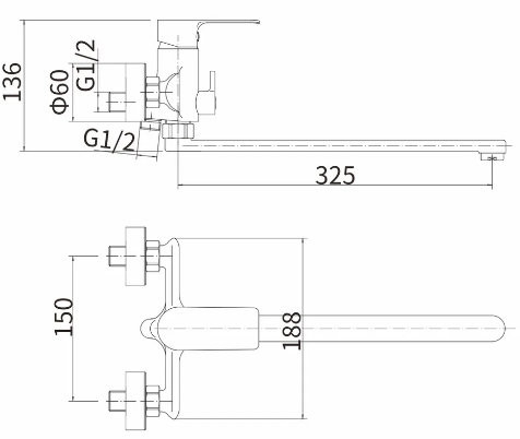 Смеситель Fashun A2282-8