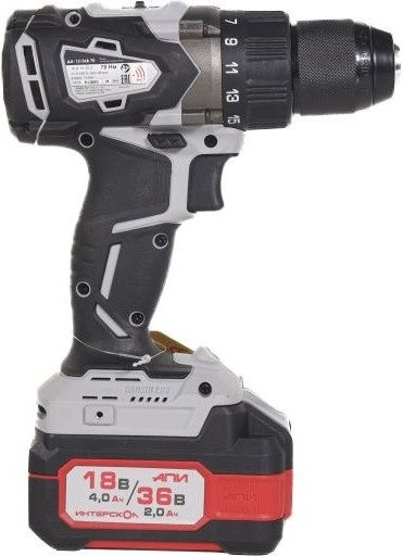Дрель-шуруповерт Интерскол ДА-13/36В 70 814.2.2.70 (с 2-мя АКБ, кейс)
