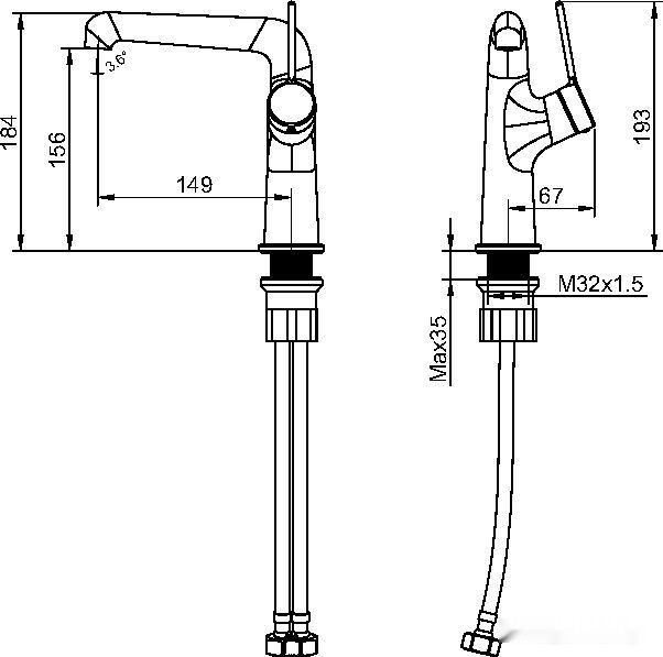 Смеситель Maxonor PL1094-8